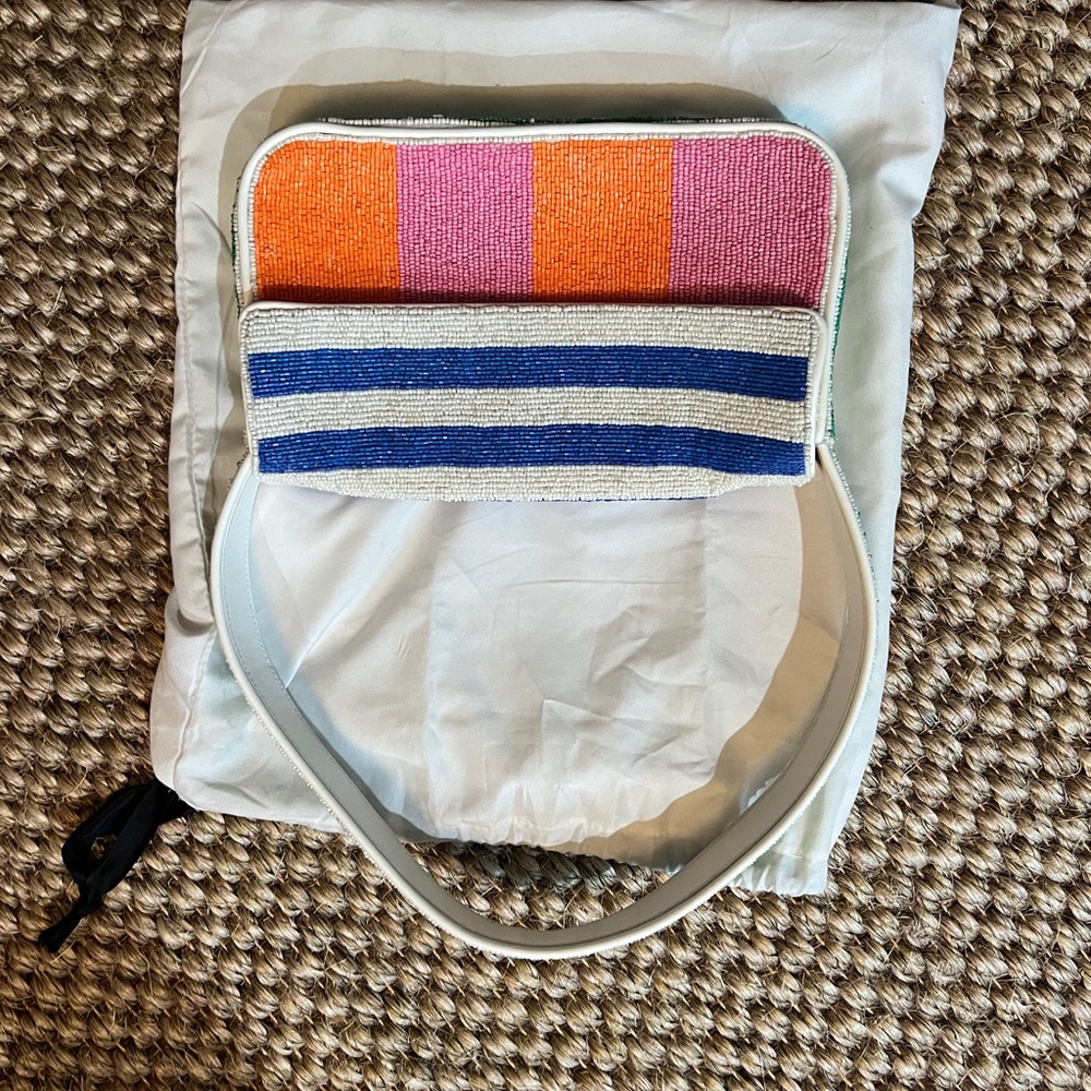 STAUD Multicolor Striped Shoulder Bag